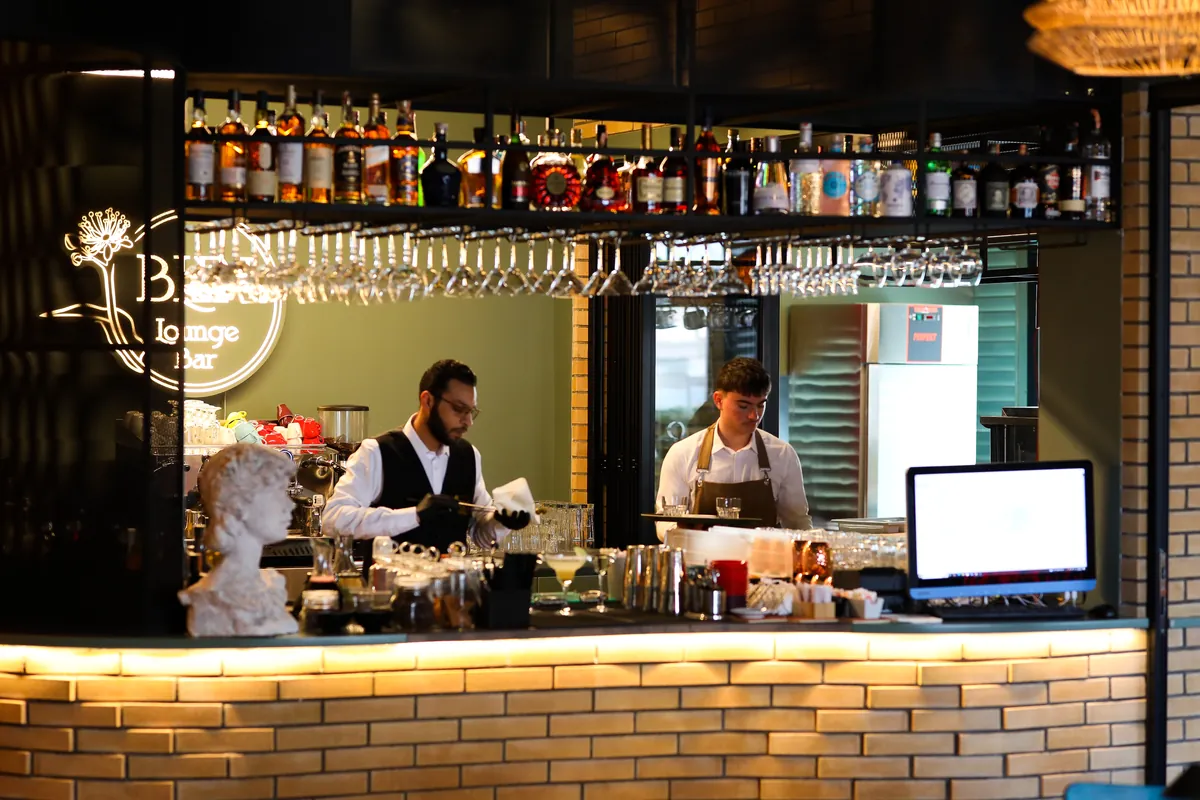 Bartenders at work at Blin Bistro
